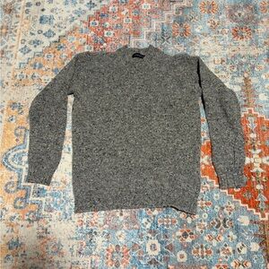 Irish Irelandseye merino wool crewneck sweater speckled/donegal knit